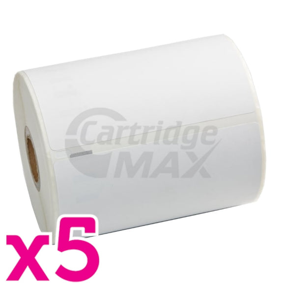 5 x Dymo SD0904980 Generic White Label Roll 104mm x 159mm - 220 labels per roll (With Chip) for LabelWriter 5XL