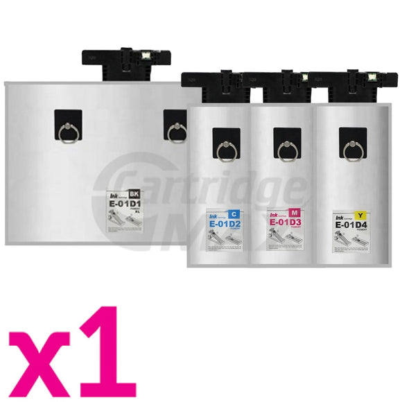 4-Pack Epson T01D1 - T01D4 Generic Ink Combo C13T01D100 - C13T01D400 [1BK,1C,1M,1Y]