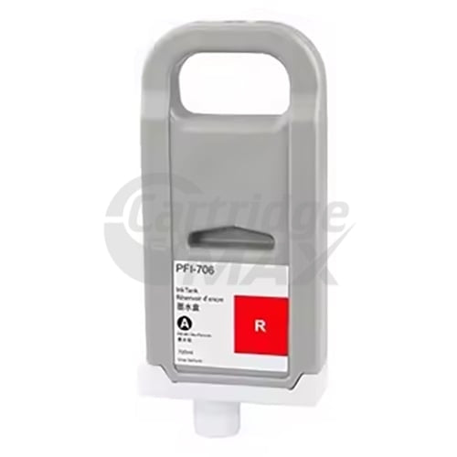 Generic Canon PFI-706R Red Ink Cartridge - 700ML