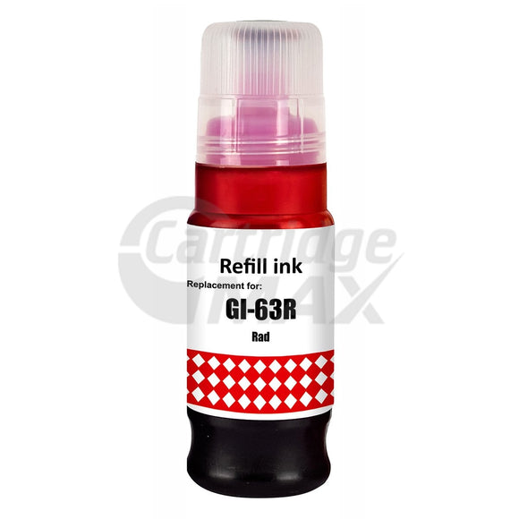 Generic Canon GI63R Red Ink Bottle - 70ML