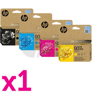 4 Pack HP 937e EvoMore Original Ink Cartridges Combo 4S6W9NA - 4S6W6NA [1BK,1C,1M,1Y]