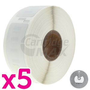 5 x Dymo SD11352 / S0722520 Generic White Label Roll 25mm x 54mm - 500 labels per roll (with chip) for LabelWriter 550/5XL