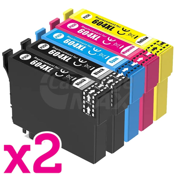 8 Pack Epson 604XL Genuine High Yield Inkjet Cartridges Combo C13T10H192 -  C13T10H492 [2BK,2C,2M,2Y]