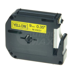 Brother M-K621 Generic 9mm Black Text on Yellow Tape - 8 meters