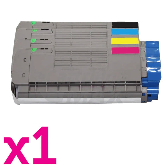 4 Pack OKI Generic C610/ C610N Toner Cartridges (44315309-44315312)