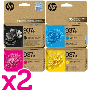 10 Pack HP 937e EvoMore Original Ink Cartridges Combo 4S6W9NA - 4S6W6NA [4BK,2C,2M,2Y]