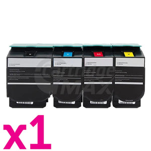 4 Pack Lexmark Generic CS521 / CS622 / CX522 / CX622 / CX625 Extra High Yield Toner - BK 8,500 pages & CMY 5,000 pages [1BK,1C,1M,1Y]