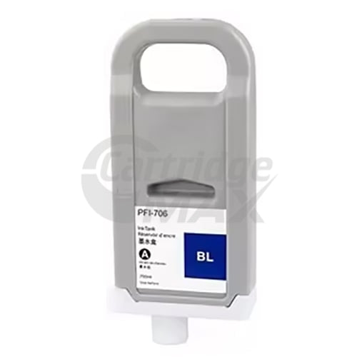 Generic Canon PFI-706B Blue Ink Cartridge - 700ML