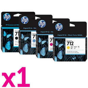 4 Pack HP 712B / 712 Original Ink Cartridges Combo [1BK,1C,1M,1Y]