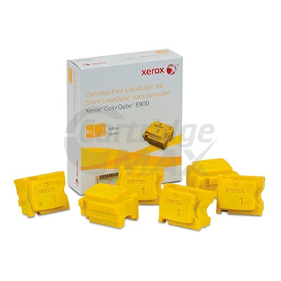 6 Pack Fuji Xerox ColourQube 8900 Original Yellow Ink Sticks (108R01032)