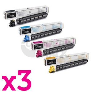 3 sets of 4 Pack Original Kyocera TK-8529 Toner Combo TASKalfa 4052CI [3BK,3C,3M,3Y]