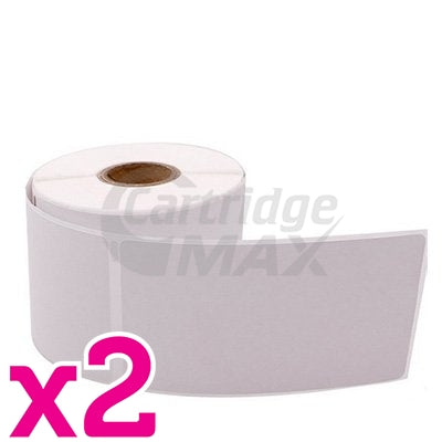 2 x Dymo SD30256 / S0719190 Generic White Label Roll 59mm (W) x 102mm (H)  - 300 labels per roll