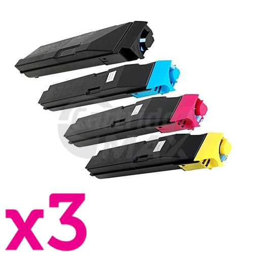 3 Sets of 4 Pack Compatible for TK-8509 Toner Cartridges suitable for Kyocera TASKalfa 4550ci, 4551ci, 5550ci, 5551ci [3BK,3C,3M,3Y]