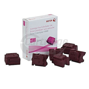 6 Pack Fuji Xerox ColourQube 8900 Original Magenta Ink Sticks (108R01031)