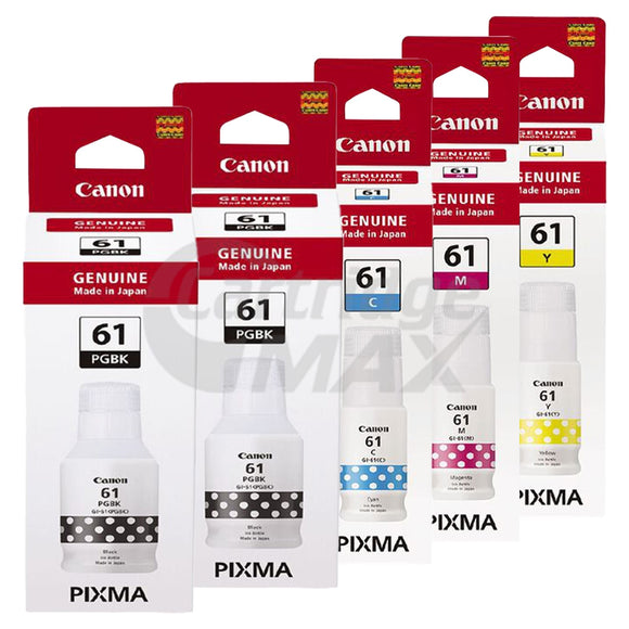 5-Pack Original Canon GI61 Ink Bottle [2BK,1C,1M,1Y]