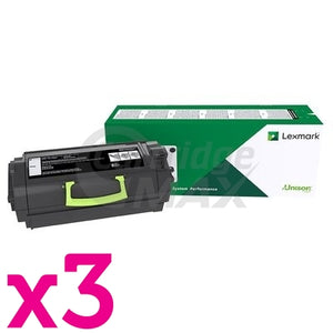 3 x Lexmark B2442 MB2442 Original High Yield Toner Cartridge B246H