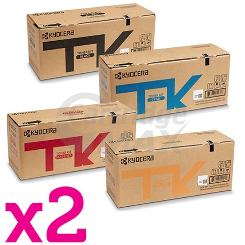 2 Sets of 4-Pack Original Kyocera TK-5274 Toner Cartridge Combo Ecosys P6230CDN, M6230CIDN, M6630CIDN [2BK,2C,2M,2Y]