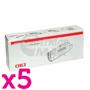 5 x Original OKI MB451/ B401 Black Toner Cartridge (44992406)