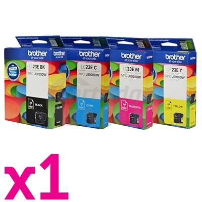 4 Pack Original Brother LC-23E Ink Cartridge Combo [1BK,1C,1M,1Y]