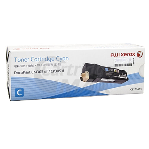 Fuji Xerox DocuPrint CP305d,CM305df Original Cyan Toner Cartridge - 3,000 pages (CT201633)