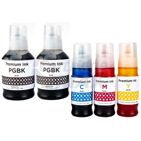 5-Pack Generic Canon GI61 Ink Bottle [2BK,1C,1M,1Y]