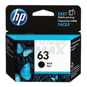 HP 63 Original Black Inkjet Cartridge  F6U62AA - 190 Pages