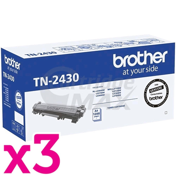 3 x Brother TN-2430 Original Toner Cartridge