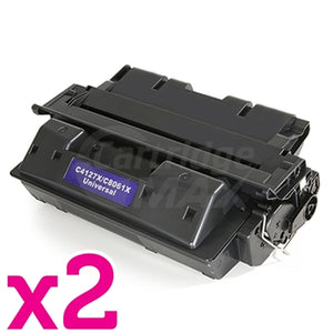 2 x HP C8061X (61X) Generic Black Toner Cartridge - 10,000 Pages