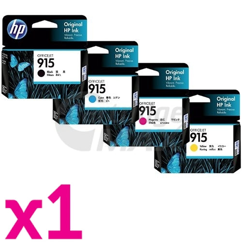 4 Pack HP 915 Original Inkjet Cartridge 3YM18AA-3YM15AA [1BK,1C,1M,1Y]
