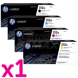 4 Pack HP W2120A-W2123A (212A) Original Toner Cartridges Combo [1BK,1C,1M,1Y]