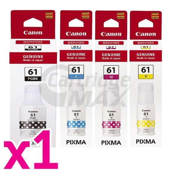 4-Pack Original Canon GI61 Ink Bottle [1BK,1C,1M,1Y]