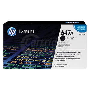 HP CE260A (647A) Original Black Toner Cartridge - 8,500 Pages