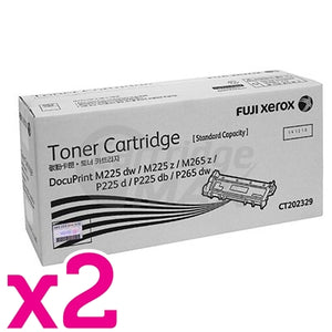 2 x Fuji Xerox DocuPrint M225,M265,P225,P265 Original Black Toner Cartridge(CT202329)