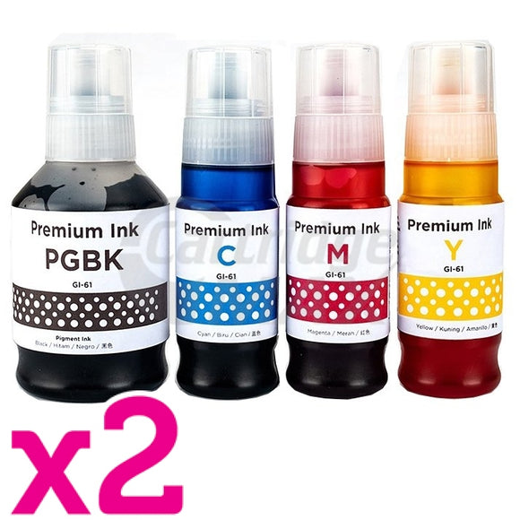 8-Pack Generic Canon GI61 Ink Bottle [2BK,2C,2M,2Y]