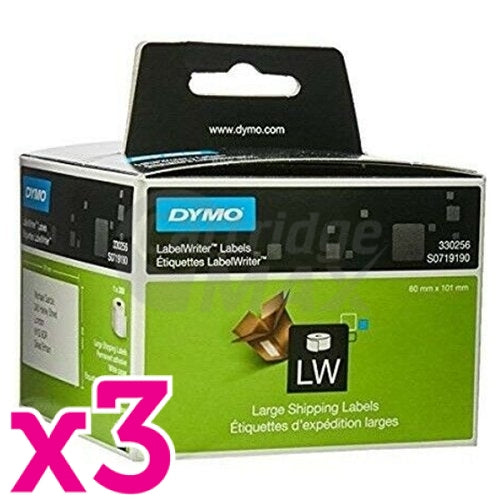 3 x Dymo SD30256 / S0719190 Original White Label Roll 59mm (W) x 102mm (H)  - 300 labels per roll