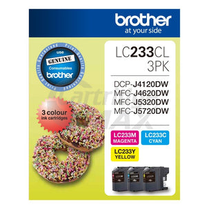 Original Brother LC-233CL3PK Colour Pack [C+M+Y] - 550 Pages each