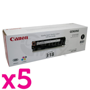 5 x Original Canon CART-318 Black Toner Cartridge