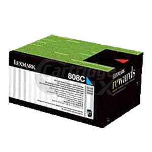 1 x Lexmark (80C80C0) Original CX310 / CX410 / CX510 Cyan Toner Cartridge