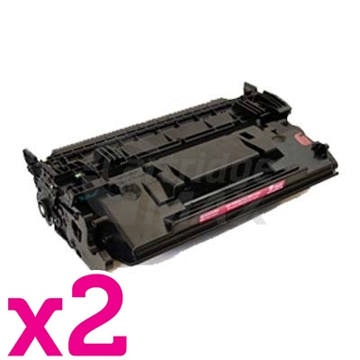 2 x HP CF287X (87X) Generic Black Toner Cartridge - 18,000 Pages