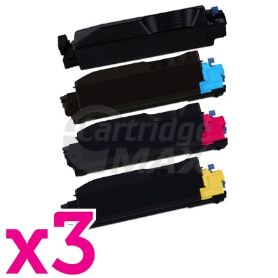 3 Sets of 4-Pack Compatible for TK-5274 Toner Cartridge Combo suitable for Kyocera Ecosys P6230CDN, M6230CIDN, M6630CIDN [3BK,3C,3M,3Y]