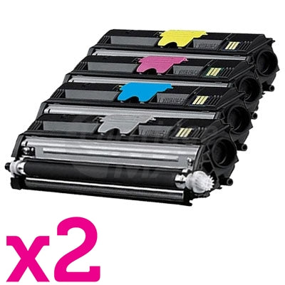 2 sets of 4 Pack OKI C110/C130n Generic Toner Cartridges (44250705-44250708)