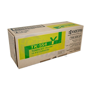 Original Kyocera TK-554Y Yellow Toner Cartridge FS-C5200DN