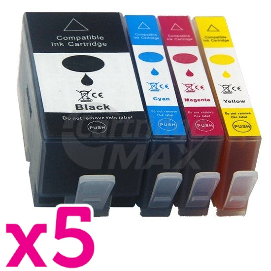 20 Pack HP 915XL Generic High Yield Inkjet Cartridge 3YM22AA - 3YM19AA [5BK,5C,5M,5Y]
