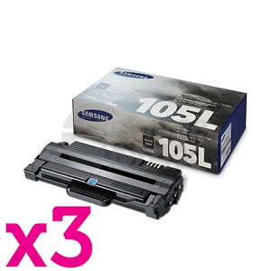 3 x Original Samsung ML-1915/2525/2520/2540/2540/2545/2580N/SCX-4623F (MLT-D105L 105L) Black Toner Cartridge SU768A