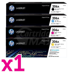 4 Pack HP 206A W2110A-W2113A Original Toner Cartridges [1BK,1C,1M,1Y]