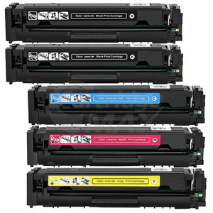 5 Pack HP 206X W2110X-W2113X Generic High Yield Toner Cartridges [2BK,1C,1M,1Y]