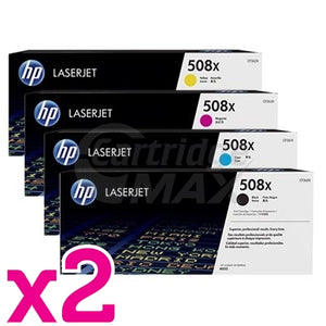 2 sets of 4 Pack HP 508X (CF360X-CF363X) Original Toner Cartridges [2BK,2C,2M,2Y]