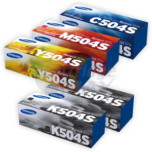 5 Pack Original Samsung CLP415N CLP415NW CLX4195FW CLX4195FN Toner Cartridge Set CLT-504