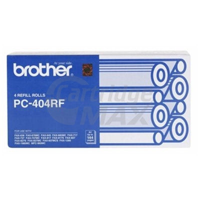 Brother PC-404RF Original Thermal Printing Ribbons [4 Refill Rolls Value Pack]