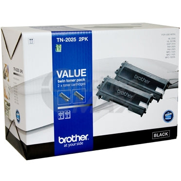 (TWIN PACK)Original Brother TN-2025 Toner Cartridge [2BK] - 2,500 pages each